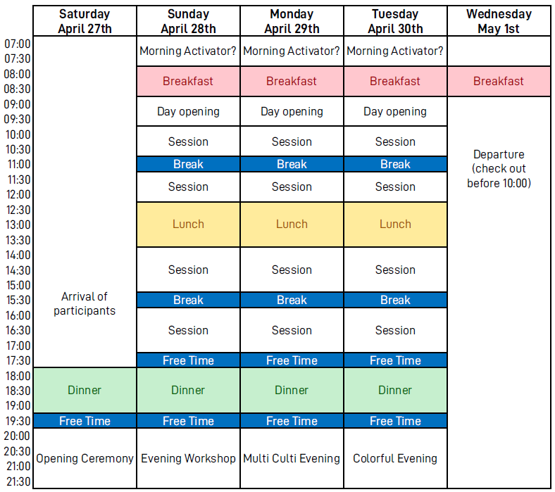 EEE 2024 UnConference Programme Experiential Educators Europe